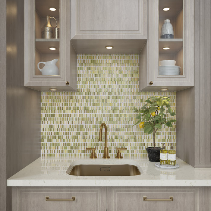 Daltile Clio Daltile Random Sized Glass Mosaic Tile in Nox Wayfair